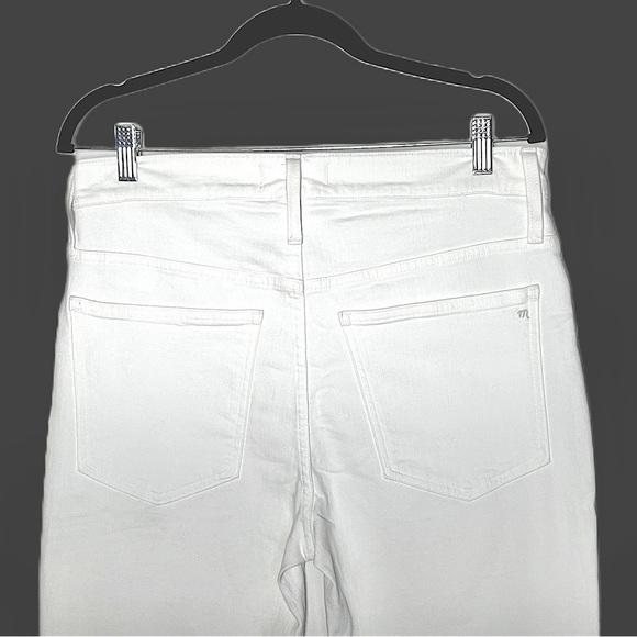 NWT Madewell Mid-Rise Kick Out Ankle Jeans in White, Sizes 25, 26T, & 27 - Picture 7 of 13